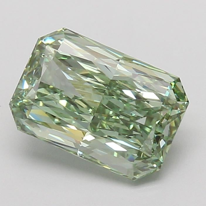 2.66 Ct. Fancy Vivid Green Radiant Lab Grown Diamond