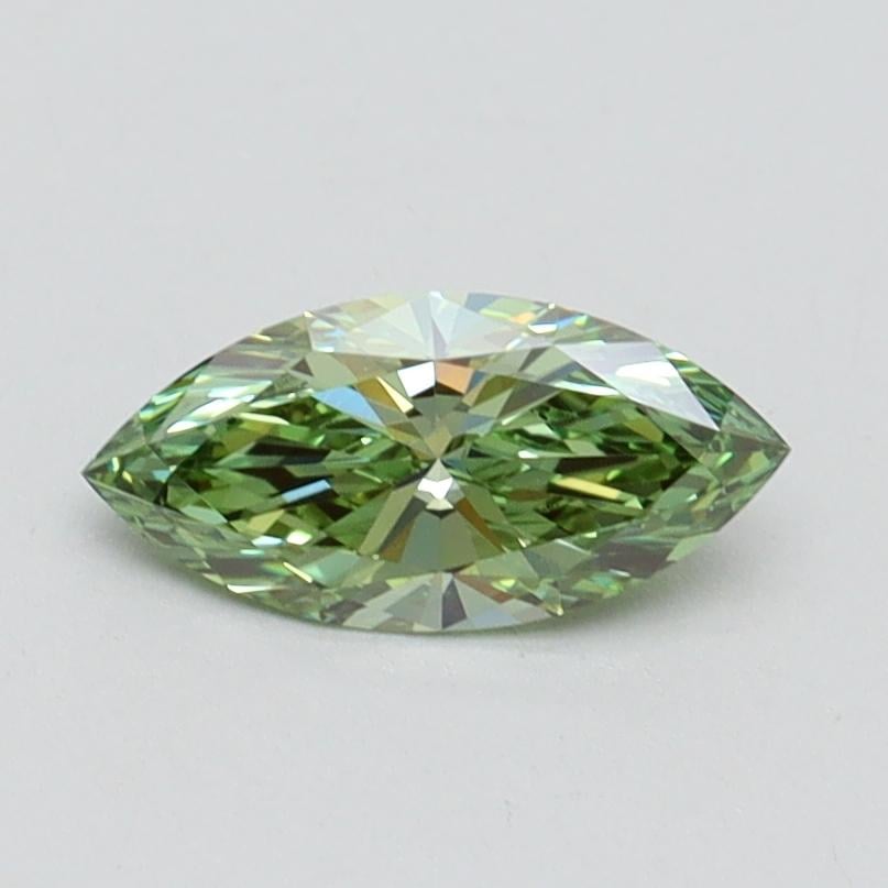 0.52 Ct. Fancy Vivid Green Marquise Lab Grown Diamond