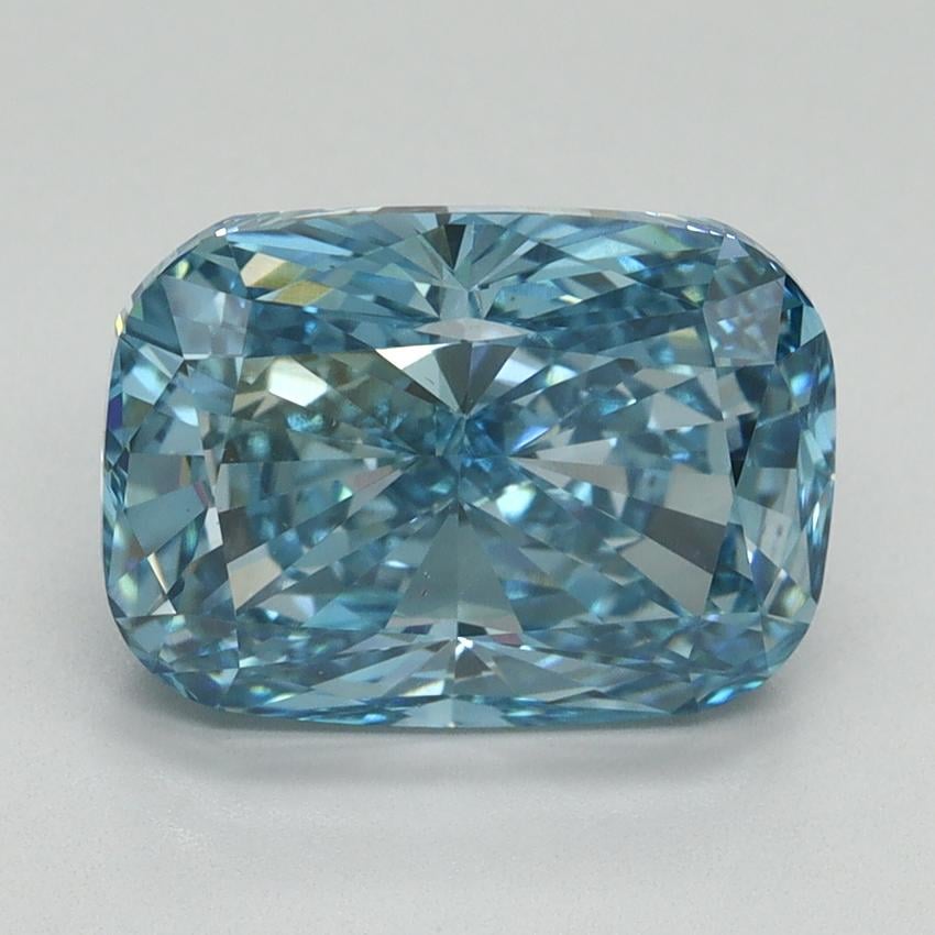 4.10 Ct. Fancy Vivid Blue Cushion Lab Grown Diamond