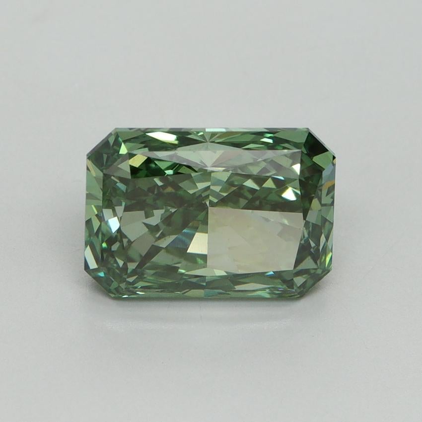 3.19 Ct. Fancy Vivid Pacific Green Radiant Lab Grown Diamond
