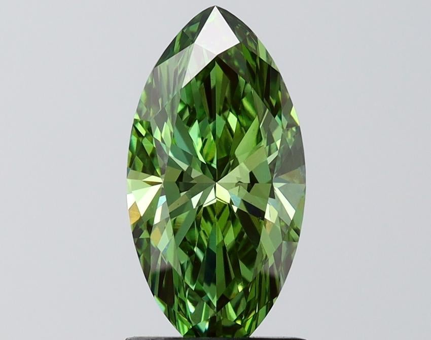 1.90 Ct. Fancy Vivid Green Marquise Lab Grown Diamond