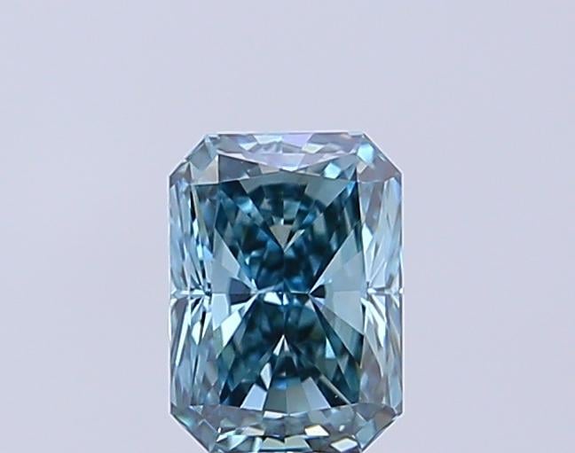 0.89 Ct. Fancy Vivid Green Blue Radiant Lab Grown Diamond