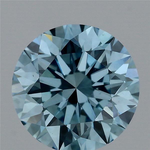 2.01 Ct. Fancy Vivid  Blue Round Lab Grown Diamond