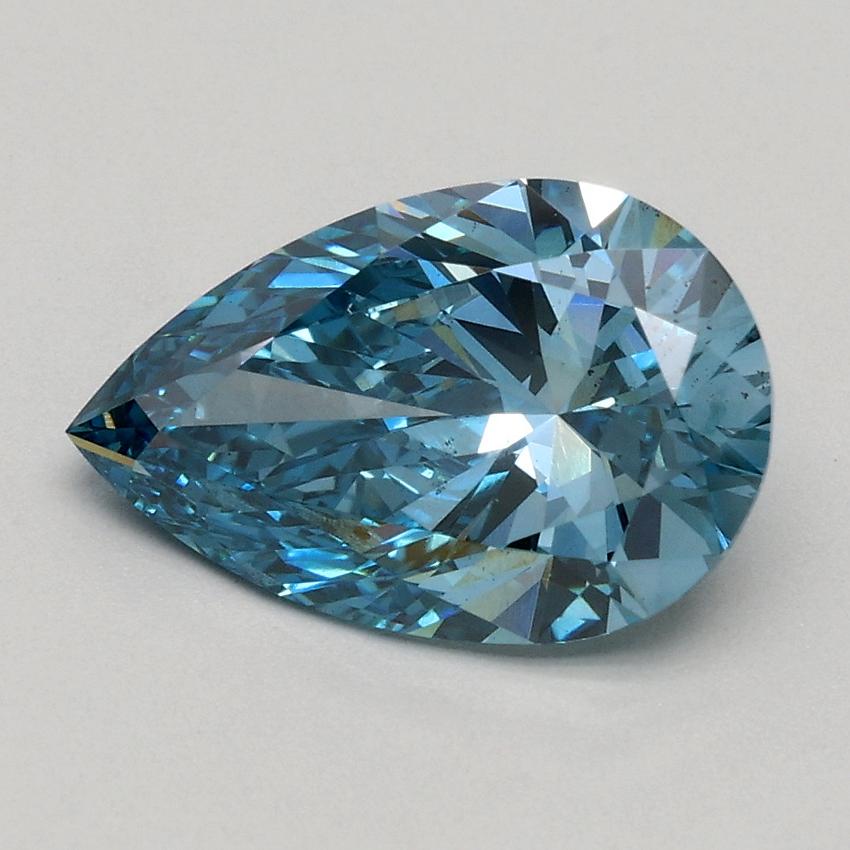 1.51 Ct. Fancy Vivid Blue Pear Lab Grown Diamond