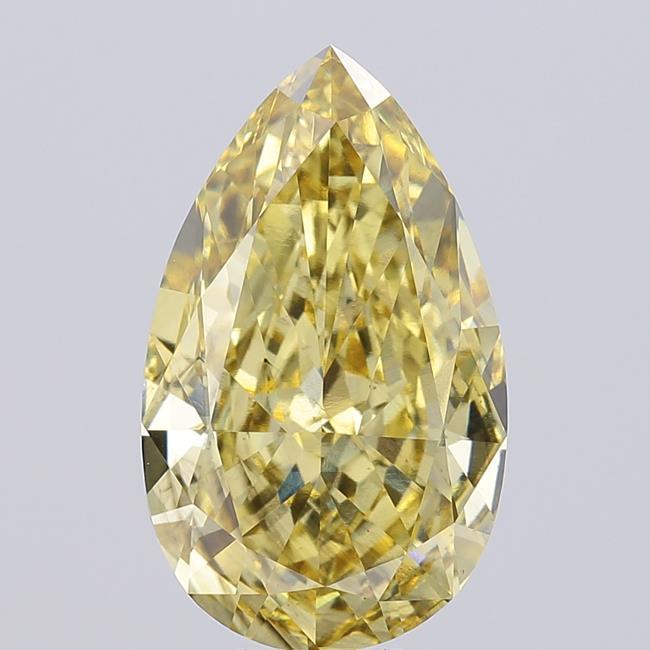 11.56 Ct. Fancy Intense Yellow Pear Lab Grown Diamond