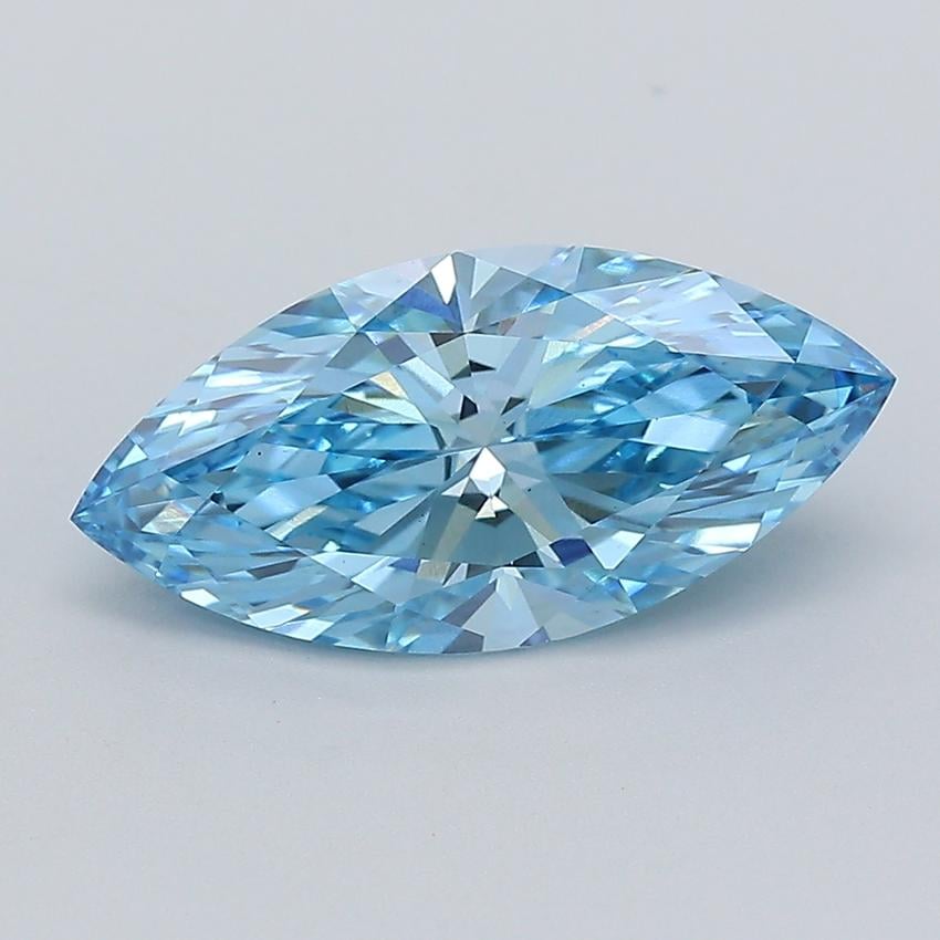 3.10 Ct. Fancy Vivid  Blue Marquise Lab Grown Diamond