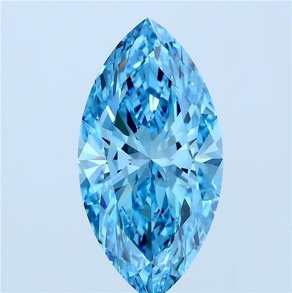 3.06 Ct. Fancy Blue Marquise Lab Grown Diamond