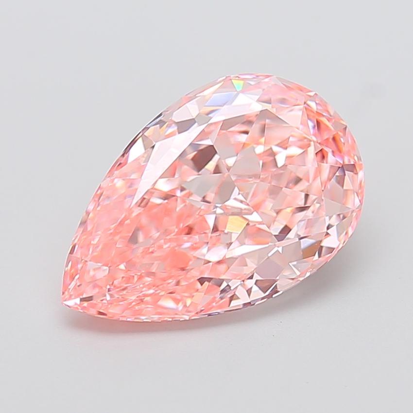 5.09 Ct. Fancy Vivid Pink Pear Lab Grown Diamond