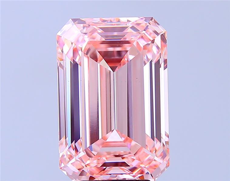 7.02 Ct. Fancy Intense Pink Emerald Lab Grown Diamond