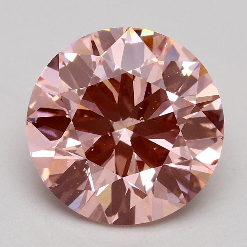 2.00 Ct. Fancy Intense Pink Round Lab Grown Diamond