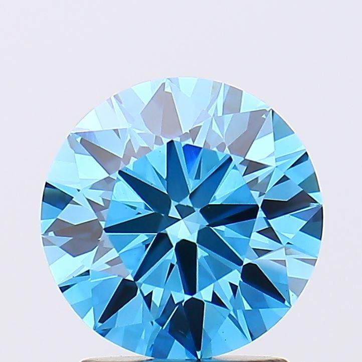1.89 Ct. Fancy Vivid Blue Round Lab Grown Diamond
