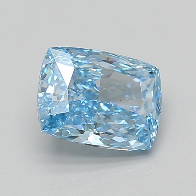 2.09 Ct. Fancy Vivid Blue Cushion Lab Grown Diamond