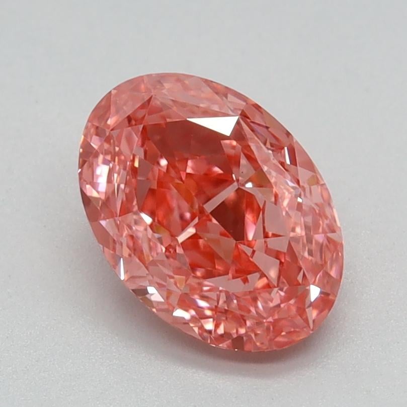 1.06 Ct. Fancy Vivid Pink Oval Lab Grown Diamond