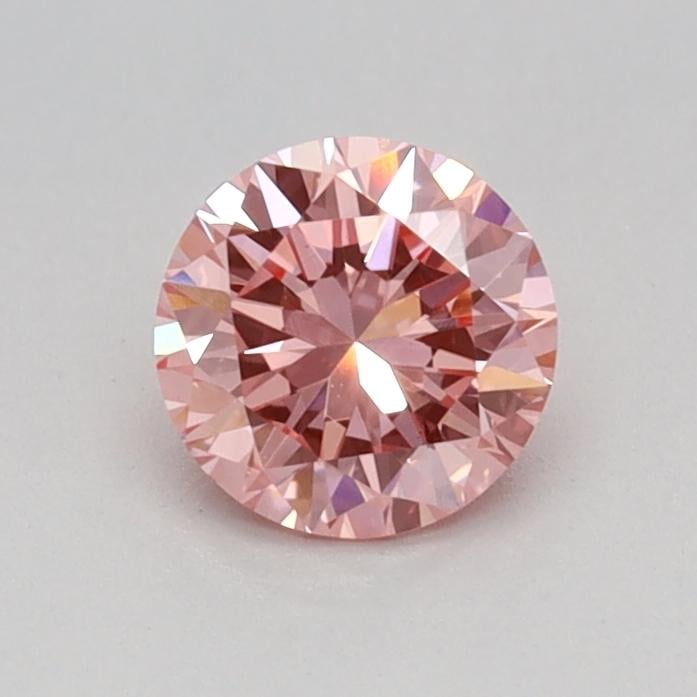 0.42 Ct. Fancy Vivid Pink Round Lab Grown Diamond