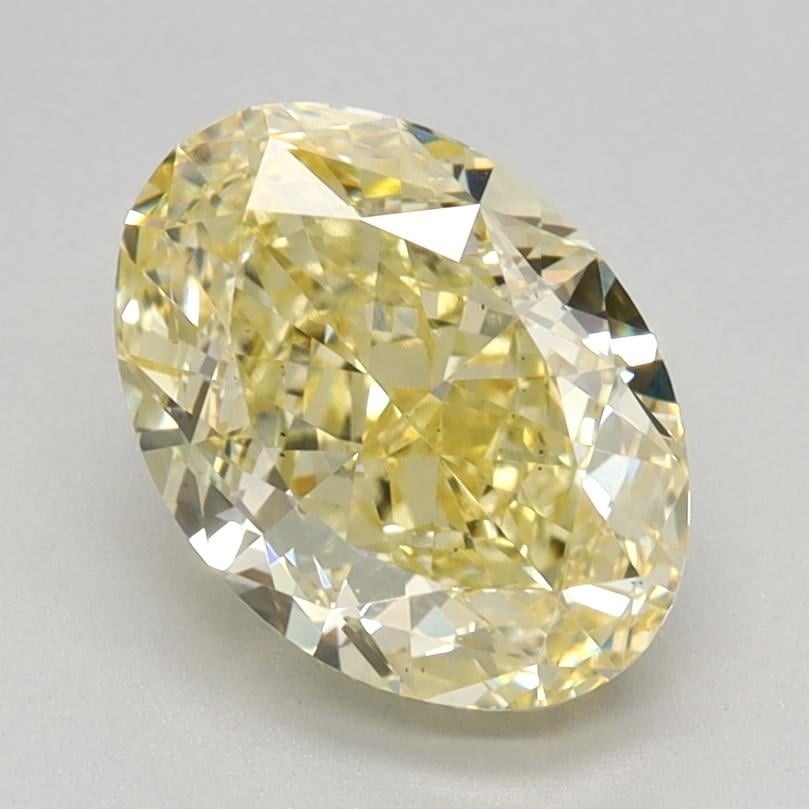1.61 Ct. Fancy Intense Yellow Oval Lab Grown Diamond