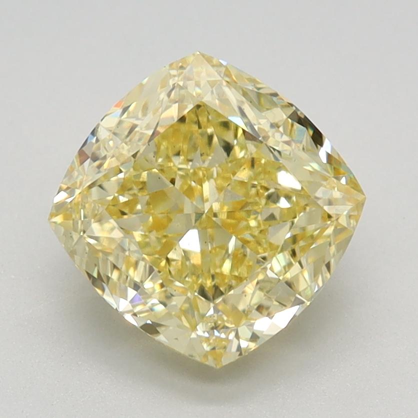 2.04 Ct. Fancy Intense  Yellow Cushion Lab Grown Diamond