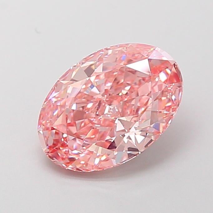 2.51 Ct. Fancy Vivid Pink Oval Lab Grown Diamond