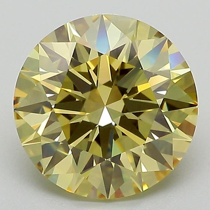 2.66 Ct. Fancy Intense Yellow Round Lab Grown Diamond