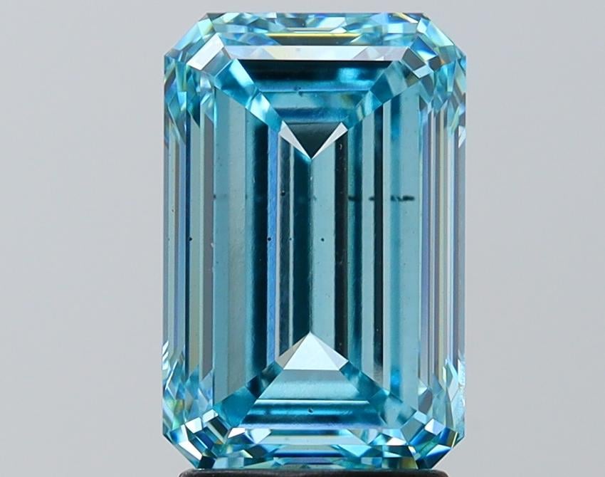 3.00 Ct. Fancy Vivid Blue Emerald Lab Grown Diamond