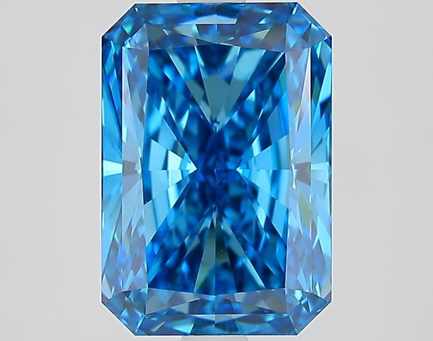 3.06 Ct. Fancy Vivid Blue Radiant Lab Grown Diamond