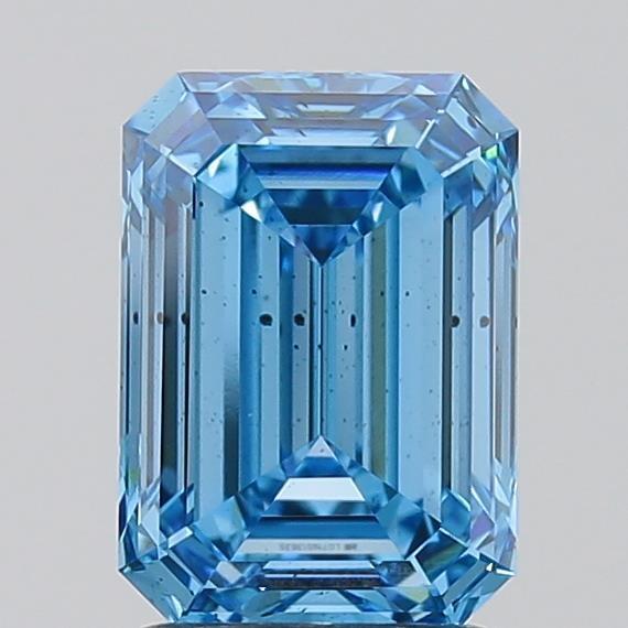 2.05 Ct. Fancy Vivid Blue Emerald Lab Grown Diamond
