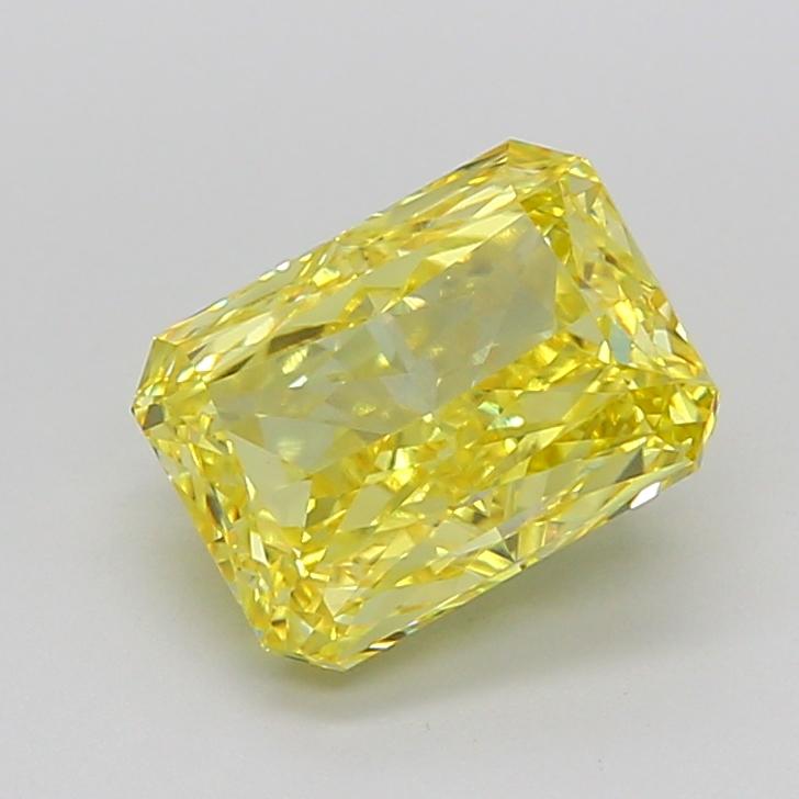 2.57 Ct. Fancy Vivid Yellow Radiant Lab Grown Diamond