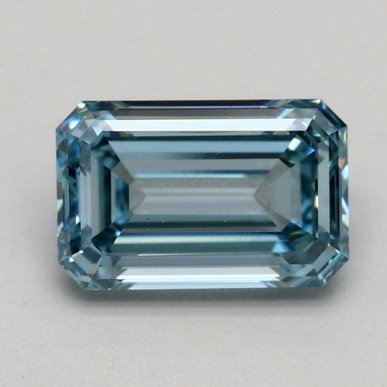 0.96 Ct. Fancy Intense Blue Emerald Lab Grown Diamond