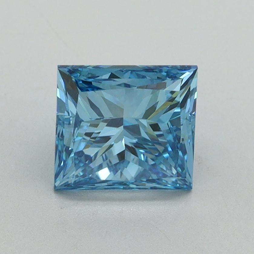 1.50 Ct. Fancy Vivid Blue Princess Lab Grown Diamond