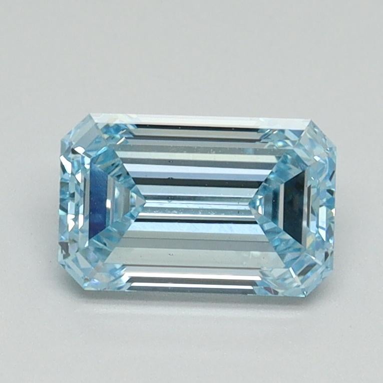 1.12 Ct. Fancy Intense Blue Emerald Lab Grown Diamond