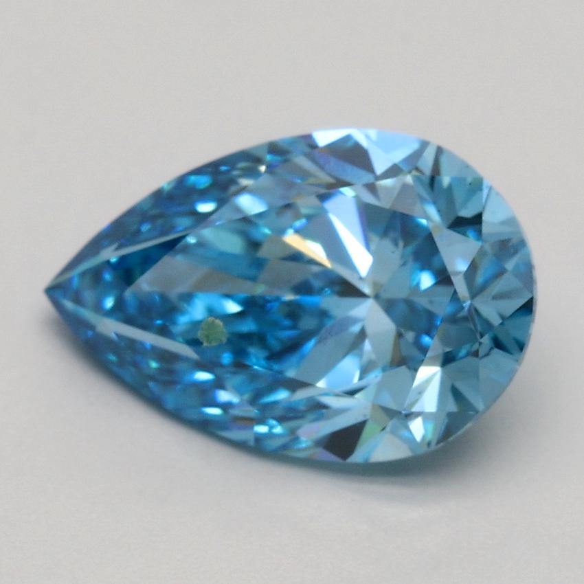 2.02 Ct. Fancy Vivid Blue Pear Lab Grown Diamond