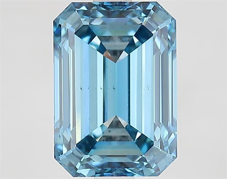 3.33 Ct. Fancy Vivid  Blue Emerald Lab Grown Diamond