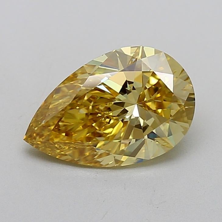 2.01 Ct. Fancy Yellow Pear Lab Grown Diamond