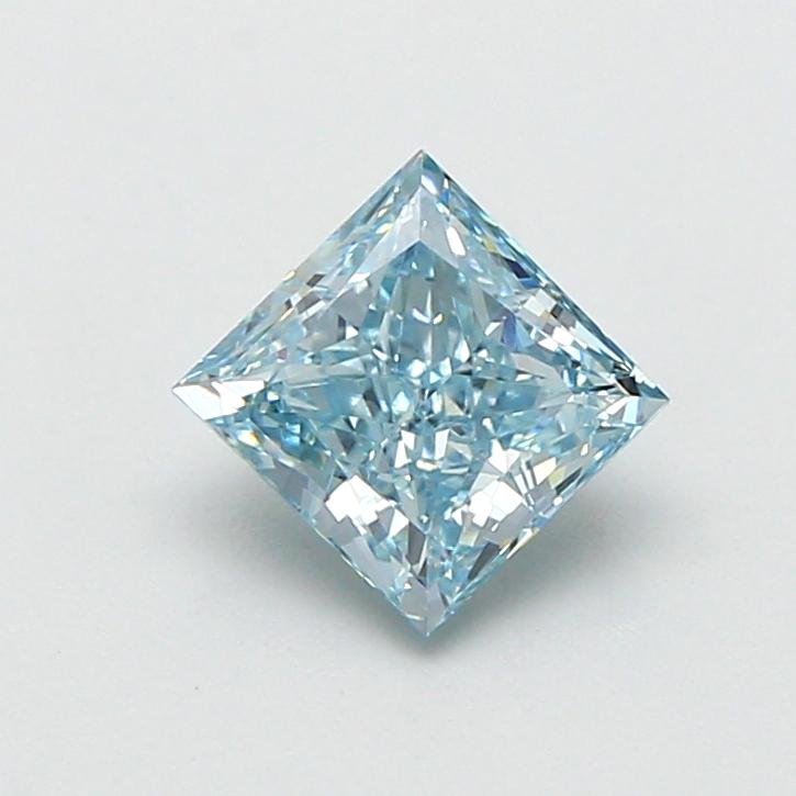 1.02 Ct. Fancy Vivid  Blue Princess Lab Grown Diamond