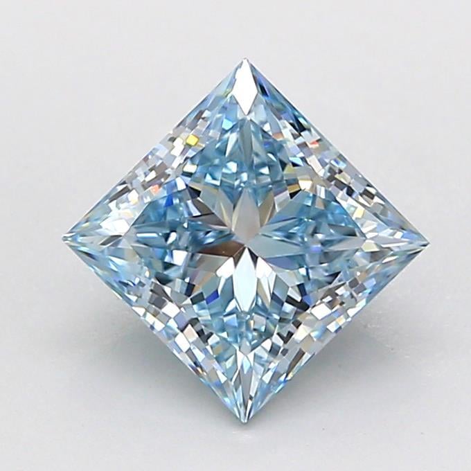 1.50 Ct. Fancy Intense Blue Princess Lab Grown Diamond