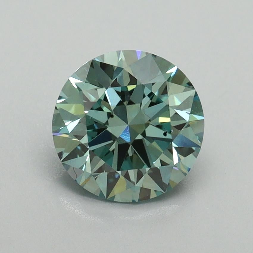1.31 Ct. Fancy Vivid Pacific Green Round Lab Grown Diamond
