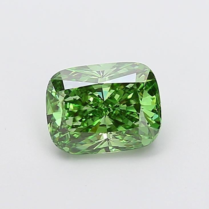 2.01 Ct. Fancy Green Cushion Lab Grown Diamond
