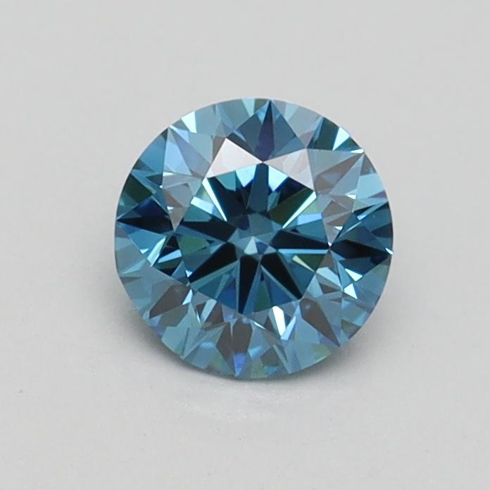 0.57 Ct. Fancy Vivid Blue Round Lab Grown Diamond