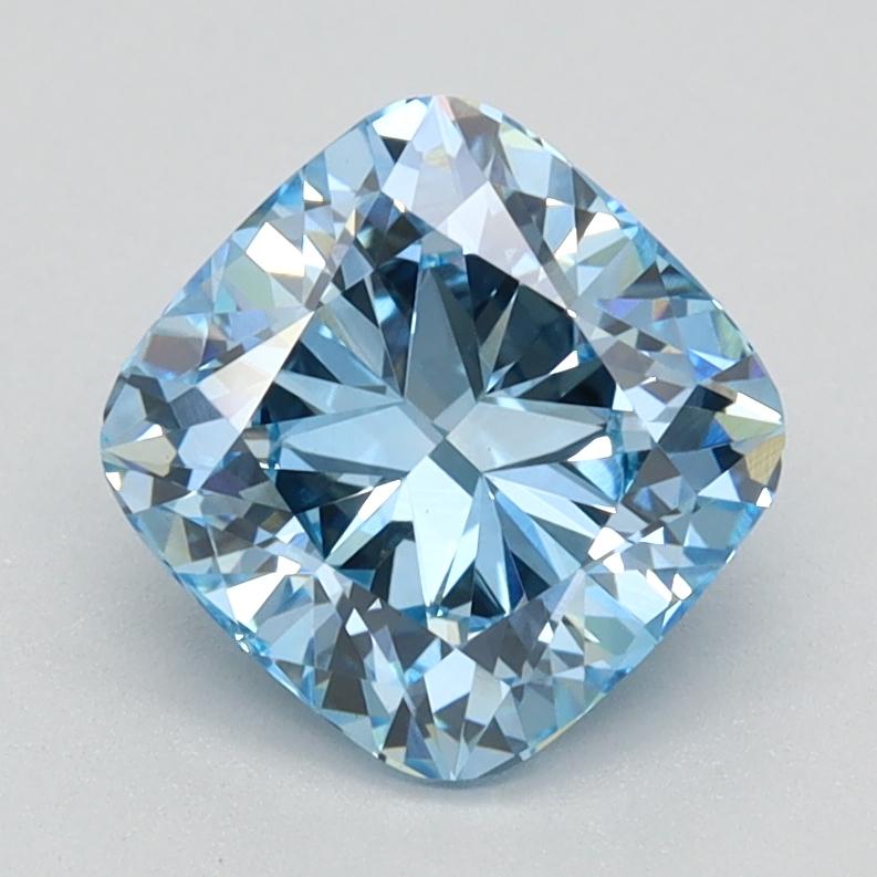 1.53 Ct. Fancy Vivid Blue Cushion Lab Grown Diamond