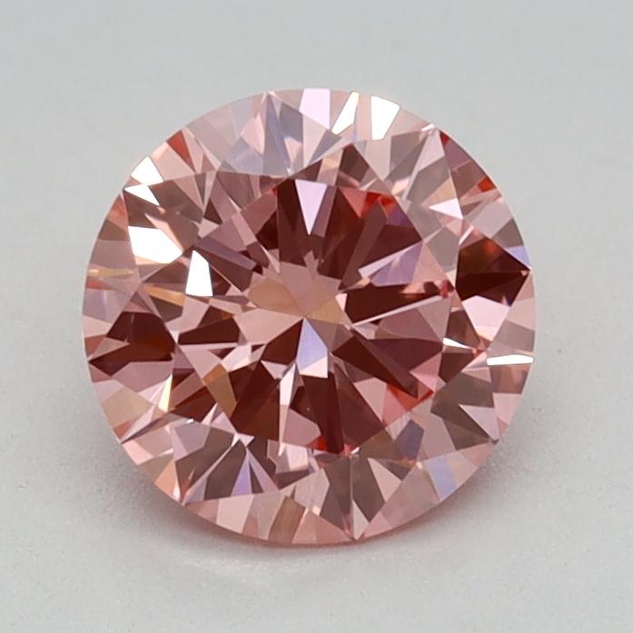 0.76 Ct. Fancy Vivid Pink Round Lab Grown Diamond