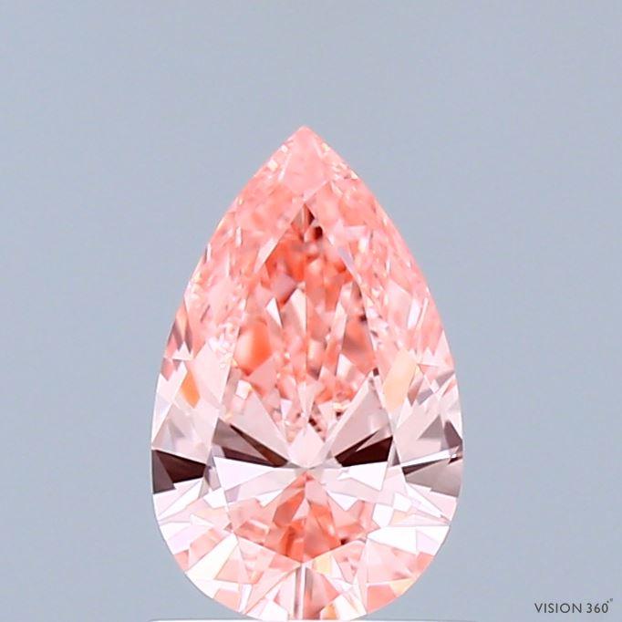 0.85 Ct. Fancy Vivid Pink Pear Lab Grown Diamond