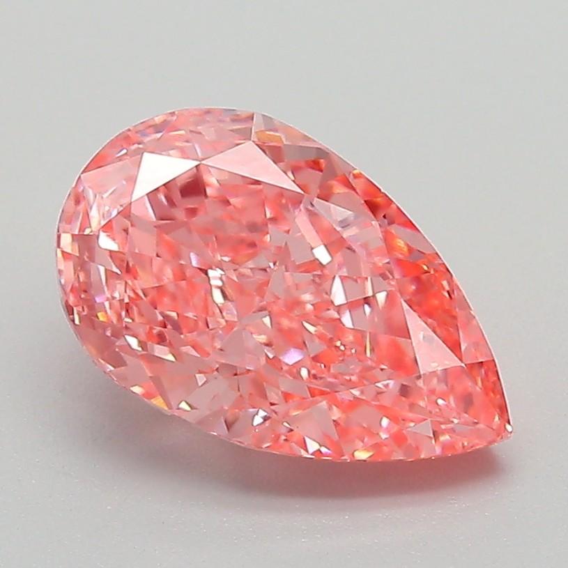 2.12 Ct. Fancy Vivid Pink Pear Lab Grown Diamond