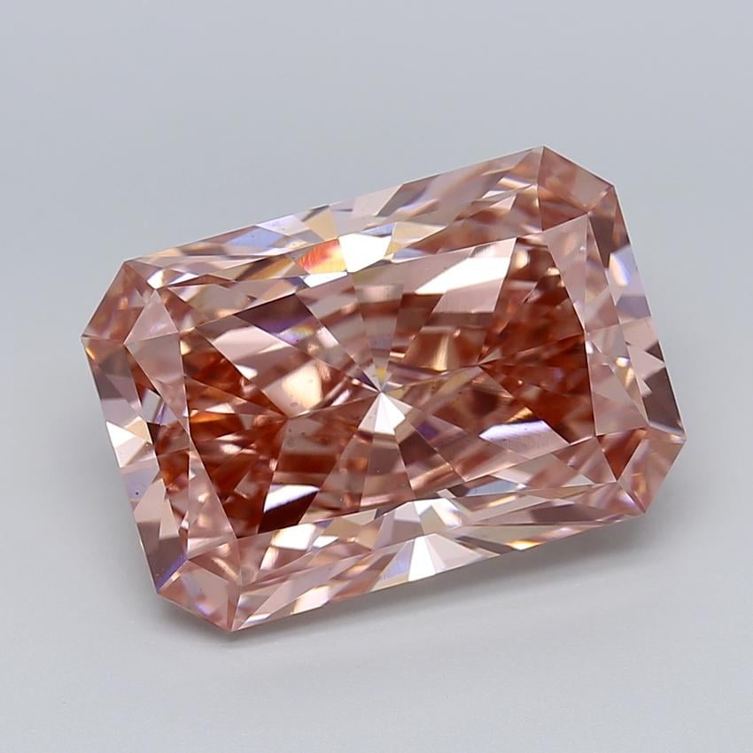 10.55 Ct. Fancy Vivid  Pink Radiant Lab Grown Diamond