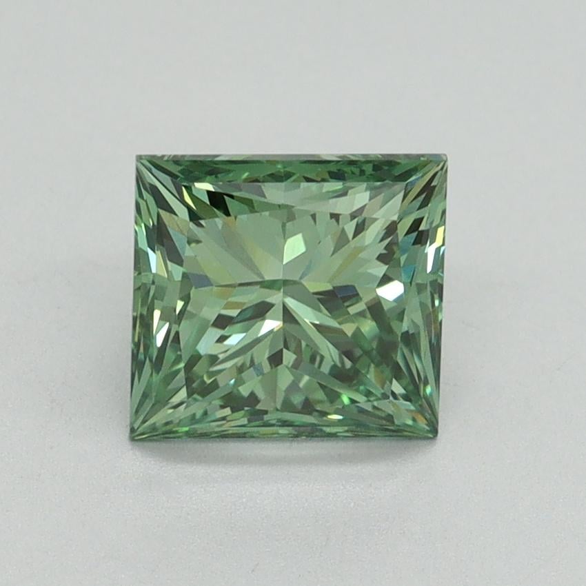 1.66 Ct. Fancy Vivid Pacific Green Princess Lab Grown Diamond