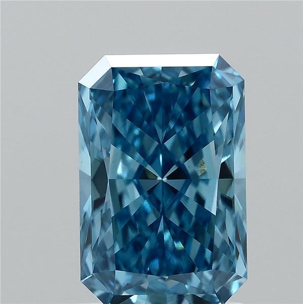 1.61 Ct. Fancy Vivid Blue Radiant Lab Grown Diamond