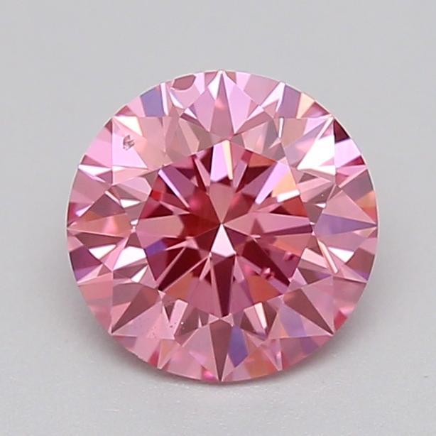 0.52 Ct. Fancy Vivid  Pink Round Lab Grown Diamond