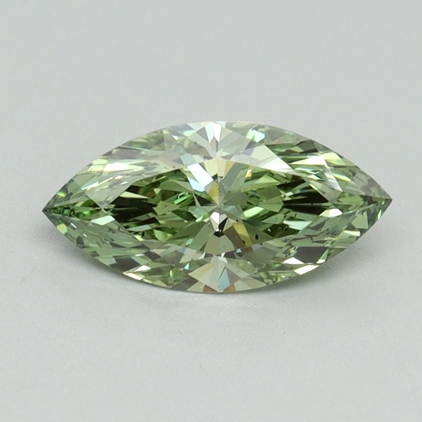 0.81 Ct. Fancy Vivid Green Marquise Lab Grown Diamond