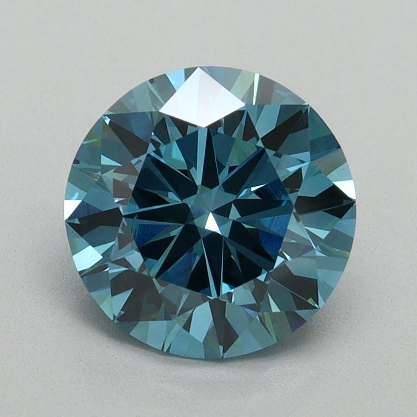 2.02 Ct. Fancy Vivid Blue Round Lab Grown Diamond