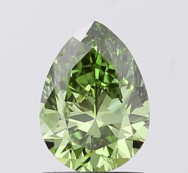 1.19 Ct. Fancy Vivid  Green Pear Lab Grown Diamond