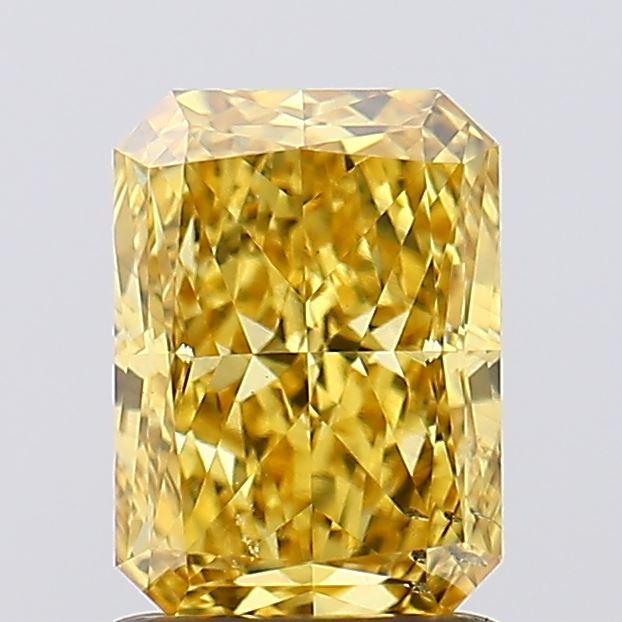 1.76 Ct. Fancy Vivid  Yellow Radiant Lab Grown Diamond