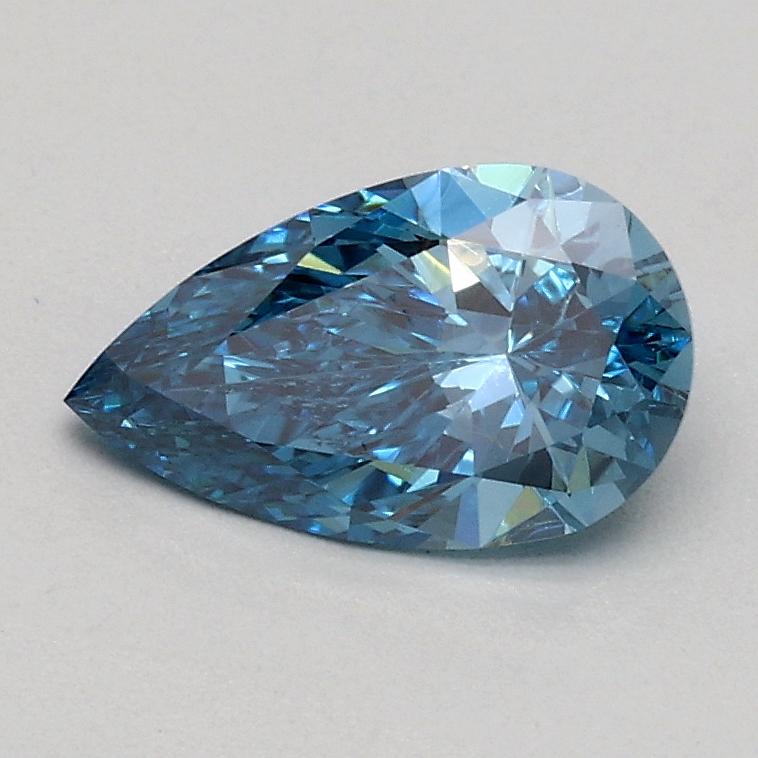 0.62 Ct. Fancy Vivid Blue Pear Lab Grown Diamond